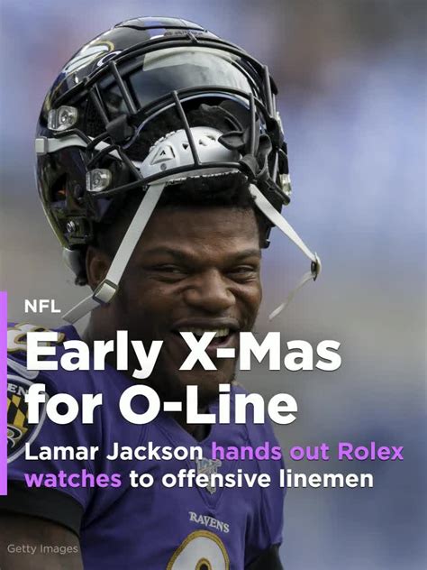 Lamar Jackson hands out Rolex watches to offensive linemen